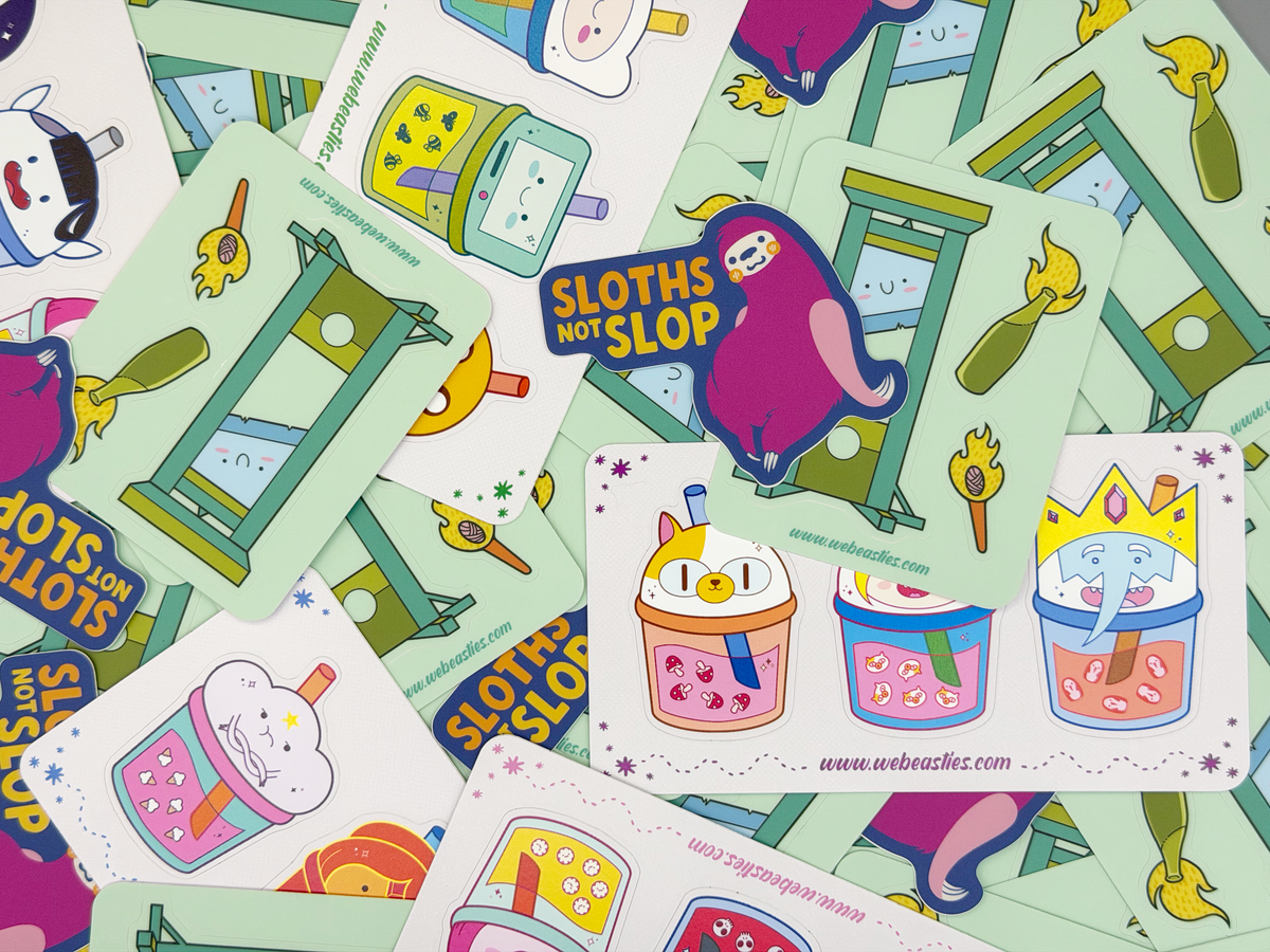 Adventure Time Boba: Fiona Cake Ice King Sticker Sheet