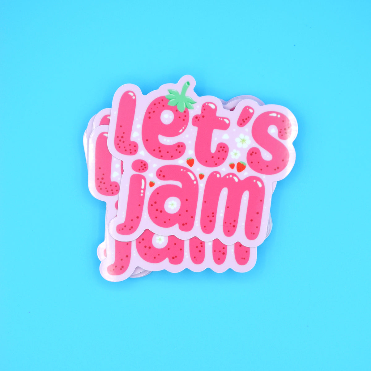 Let's Jam glossy vinyl sticker
