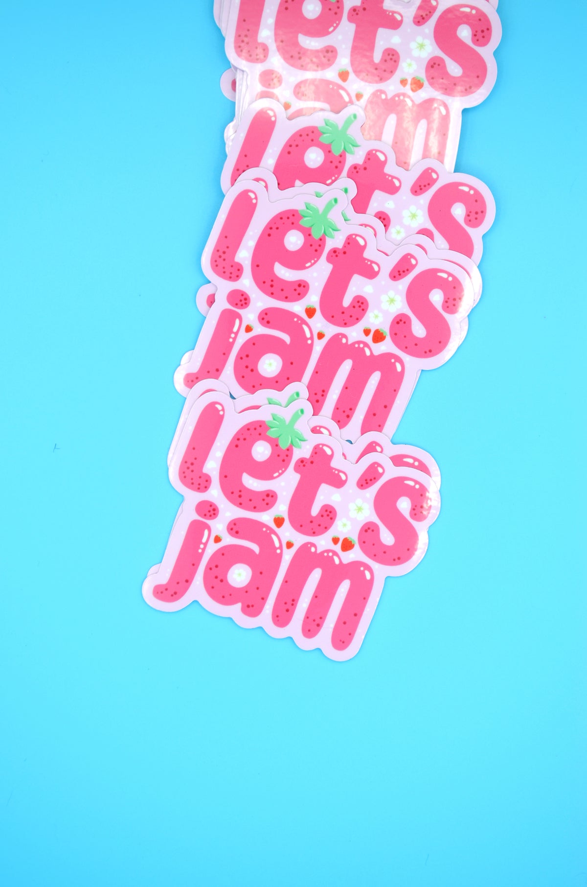 Let's Jam glossy vinyl sticker
