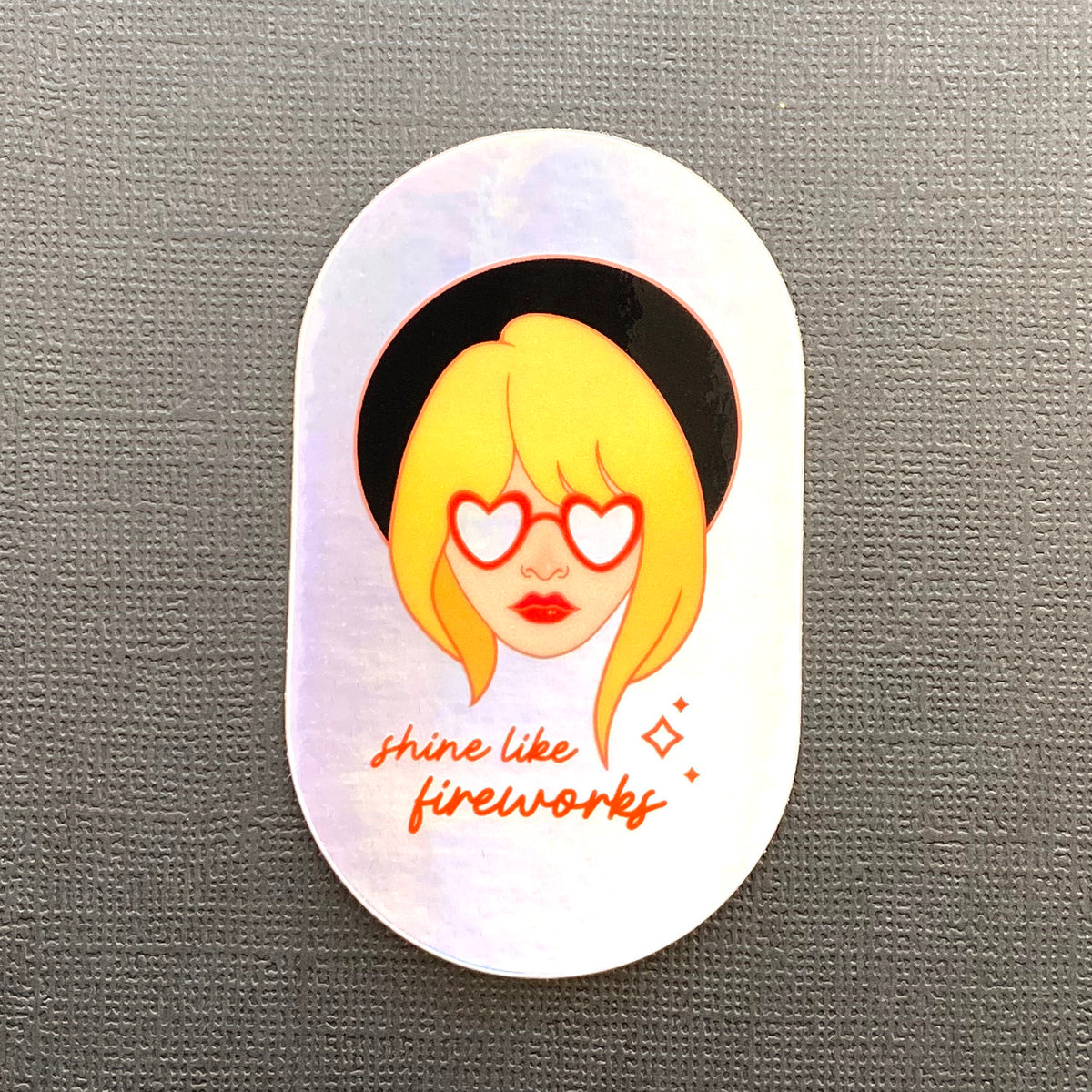 Taylor Swift Shine Like Fireworks Holographic Vinyl Sticker